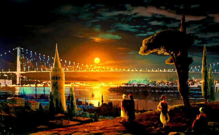 Original Conceptual Landscape Mixed Media by Alex Solodov
