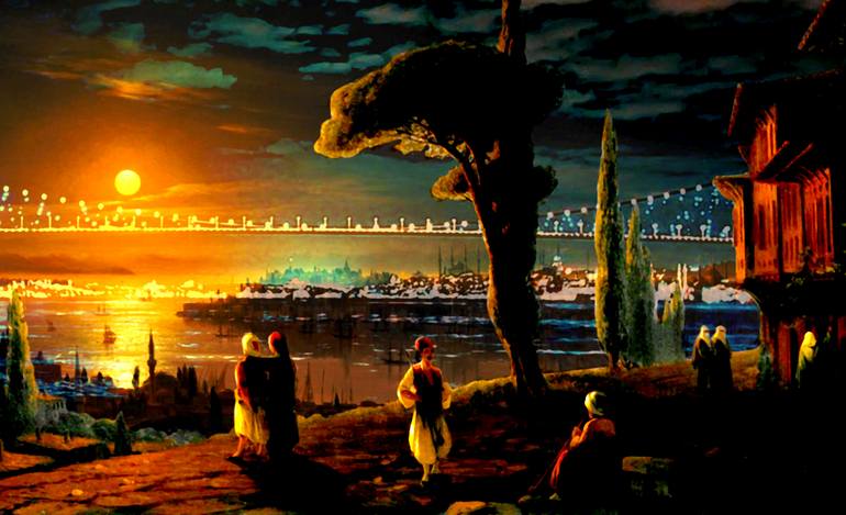 Original Conceptual Landscape Mixed Media by Alex Solodov
