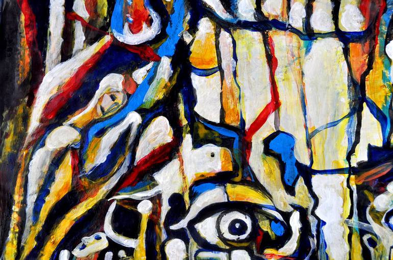 Original Abstract Expressionism Abstract Painting by Alex Solodov