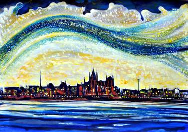 Original Abstract Expressionism Light Paintings by Alex Solodov