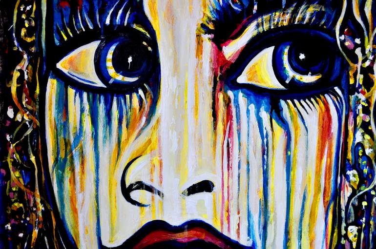 Original Expressionism People Painting by Alex Solodov