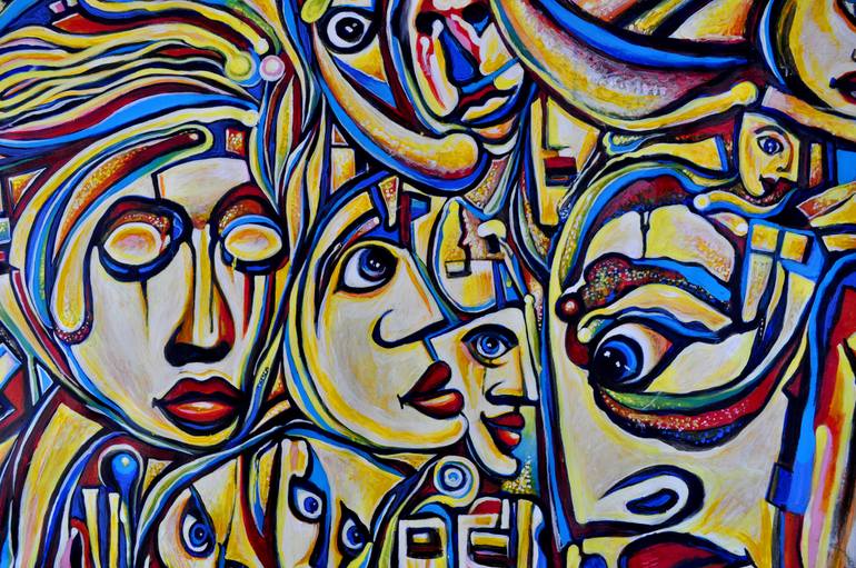 Original Abstract Expressionism Abstract Painting by Alex Solodov