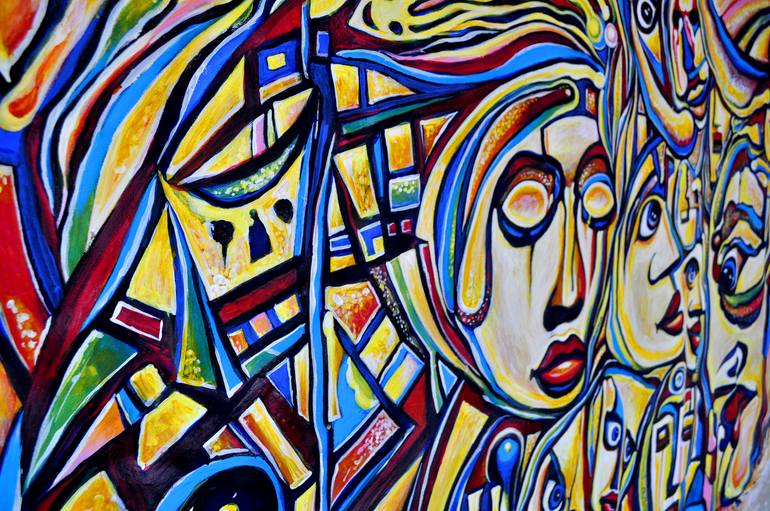 Original Abstract Expressionism Abstract Painting by Alex Solodov