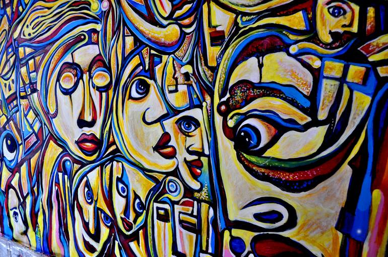 Original Abstract Expressionism Abstract Painting by Alex Solodov