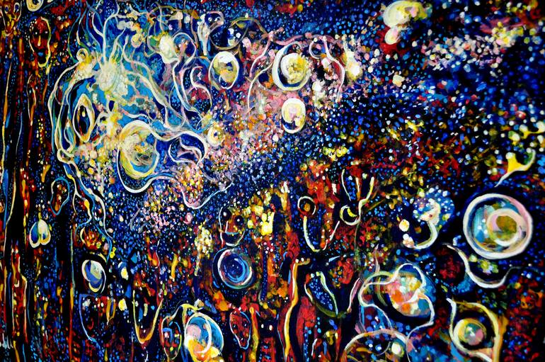 Original Abstract Expressionism Abstract Painting by Alex Solodov
