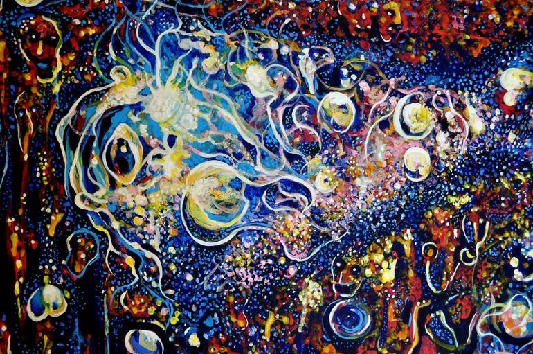Original Abstract Expressionism Abstract Painting by Alex Solodov