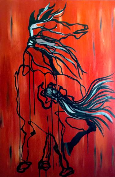 Print of Abstract Horse Paintings by Kristine King