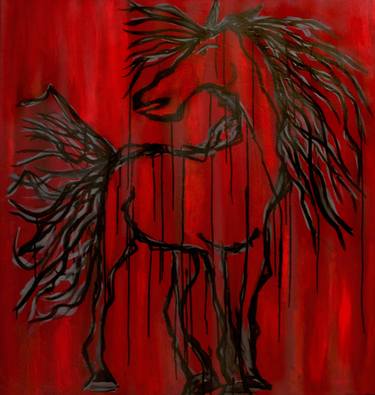 Original Abstract Horse Paintings by Kristine King