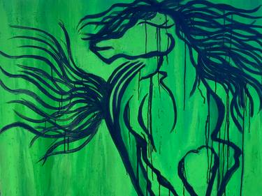 Original Abstract Horse Paintings by Kristine King