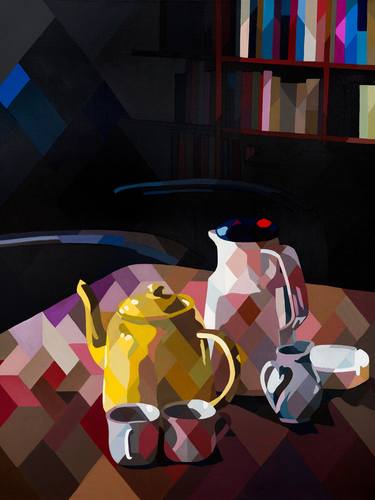 Print of Cubism Food & Drink Paintings by YUNUENE E