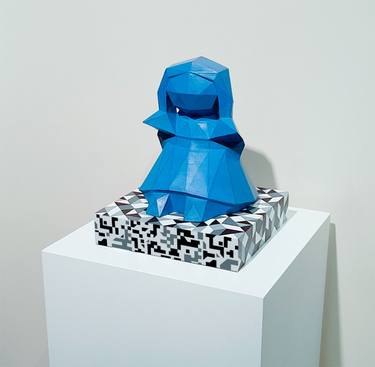 Saatchi Art Artist YUNUENE E; Sculpture, “Blue Mija with Augmented Reality” #art