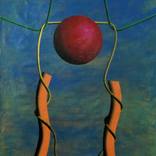 ESFERA ENTRE CUERDAS Y ALGAS by A-K-RONA ART