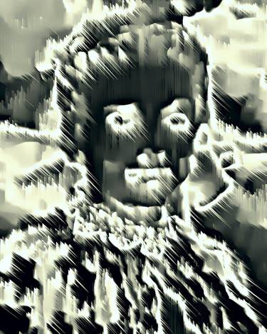 B&W Photo Portrait#2020 - Original.... Exclusive Portraits Collection in Modern Art . Figurative Photo Mix - Paint/Drawing/Vector- Fine Art - Portrait thumb