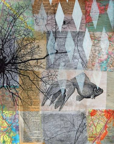 Print of Surrealism Animal Collage by Maya Kuvaja