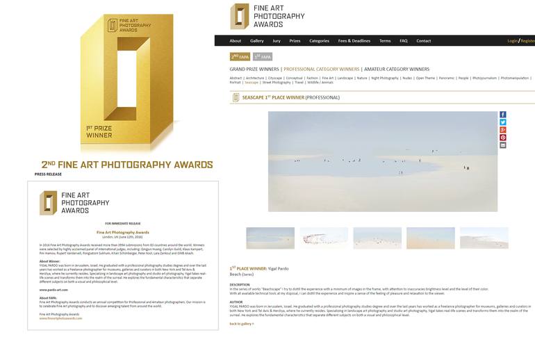 Original Minimalism Beach Photography by Yigal Pardo