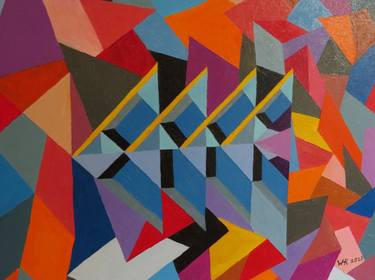 Original Geometric Abstract Paintings by William Rhodes