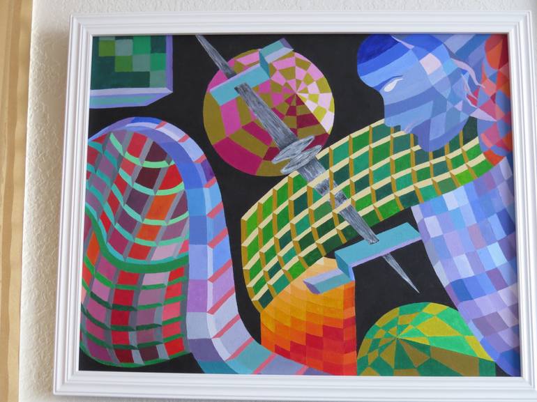 Original Abstract Sports Painting by William Rhodes