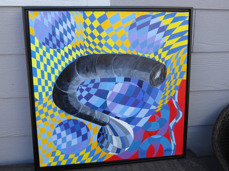 Original Conceptual Geometric Painting by William Rhodes