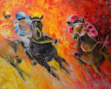 Original Abstract Expressionism Horse Paintings by Miki de Goodaboom