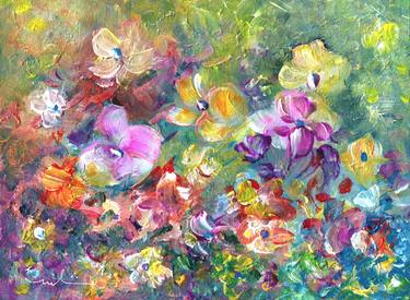 Original Abstract Expressionism Floral Paintings by Miki de Goodaboom