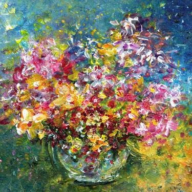 Original Abstract Expressionism Floral Paintings by Miki de Goodaboom