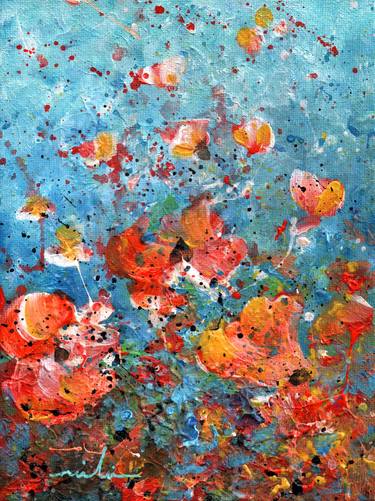 Original Abstract Expressionism Floral Paintings by Miki de Goodaboom