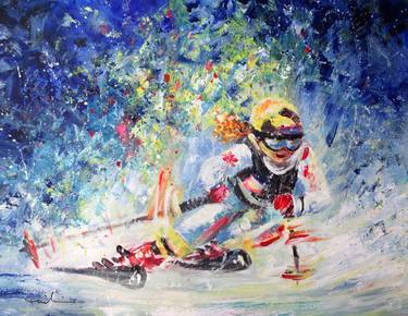 Original Expressionism Sports Paintings by Miki de Goodaboom