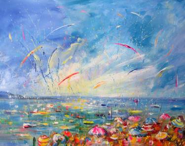 Original Abstract Expressionism Seascape Paintings by Miki de Goodaboom