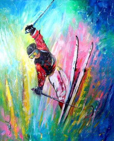 Original Expressionism Sports Paintings by Miki de Goodaboom