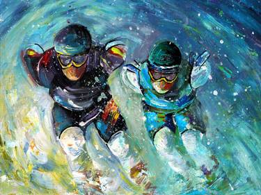 Original Expressionism Sports Paintings by Miki de Goodaboom