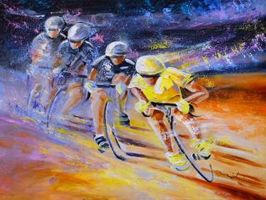 Original Abstract Expressionism Sport Paintings by Miki de Goodaboom