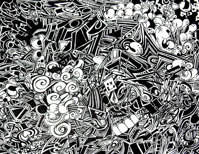 Controlled Choas Drawing by Garrett Kelly | Saatchi Art