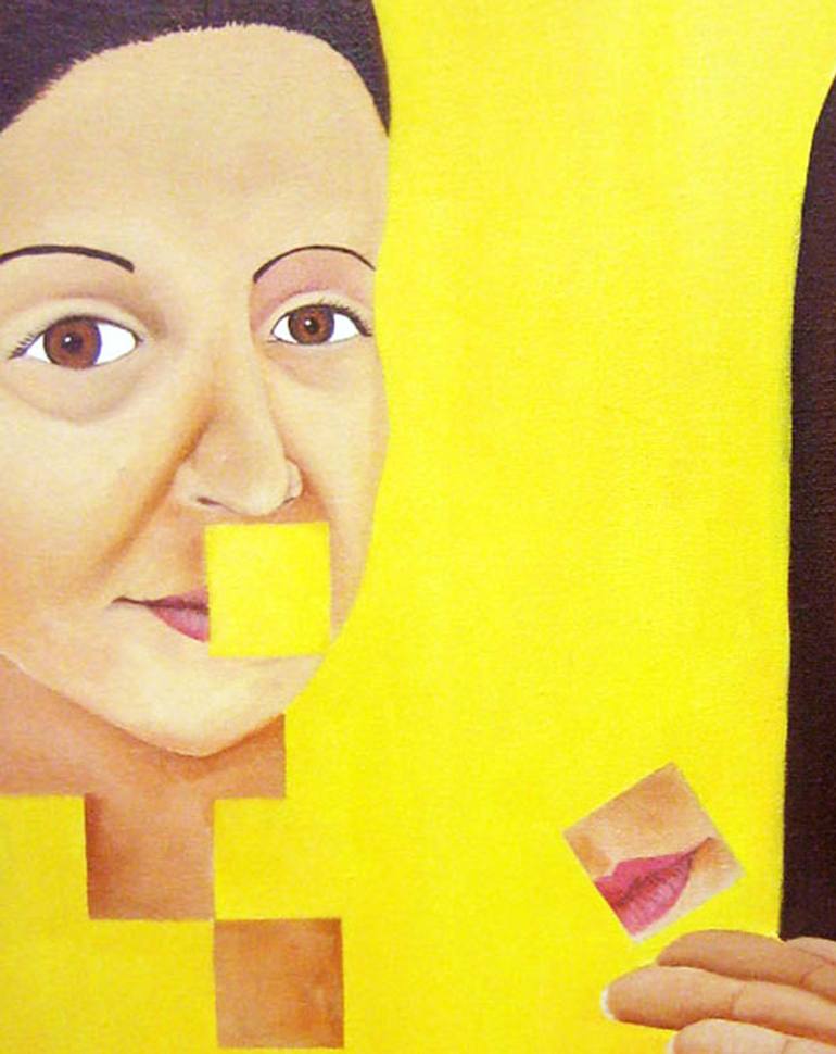 Original Pop Art Portrait Painting by Maria Arrieta