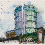 Gasometer, colour study by Daniel Preece