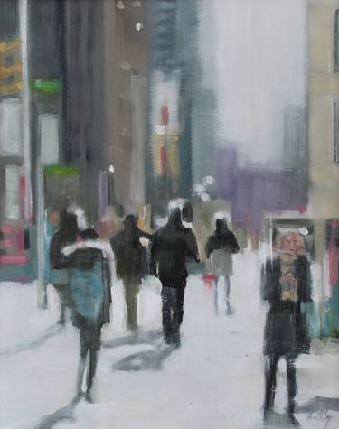 Original Abstract Expressionism Cities Paintings by Debbie Likley Pacheco