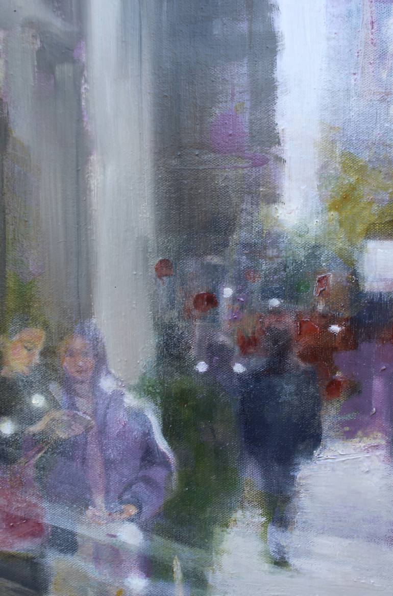 Original Abstract Expressionism Cities Painting by Debbie Likley Pacheco