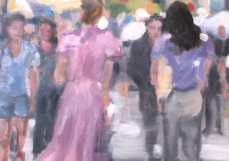 Original Expressionism People Painting by Debbie Likley Pacheco