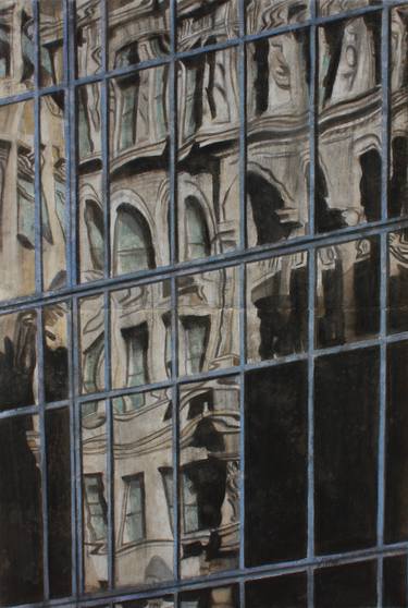 Print of Abstract Architecture Paintings by Debbie Likley Pacheco