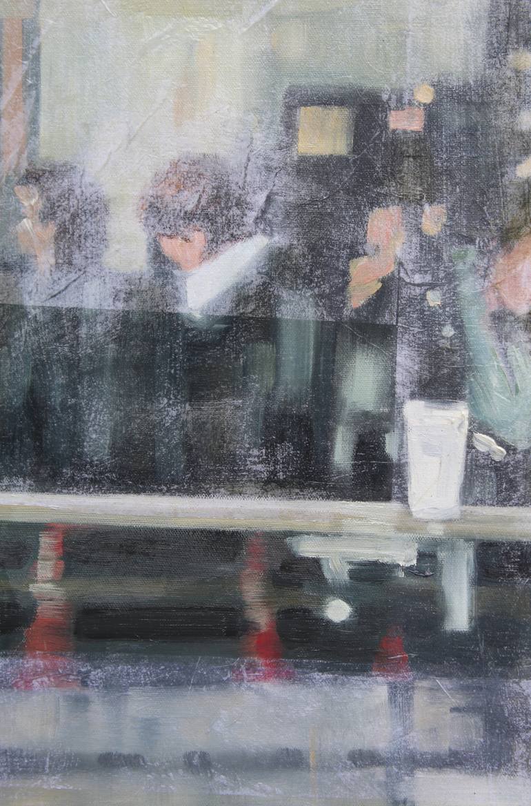 Original Expressionism Cities Painting by Debbie Likley Pacheco