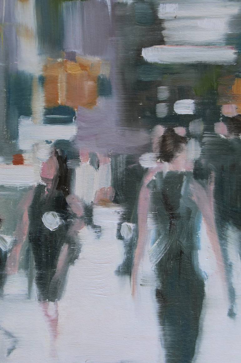 Original Expressionism Cities Painting by Debbie Likley Pacheco