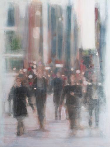 Original Abstract Expressionism Cities Paintings by Debbie Likley Pacheco