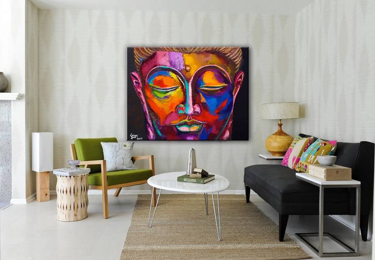 Original Expressionism Portrait Painting by Guillermo Garcia