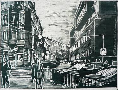 Original Fine Art Cities Drawings by Olena Kamenetska-Ostapchuk