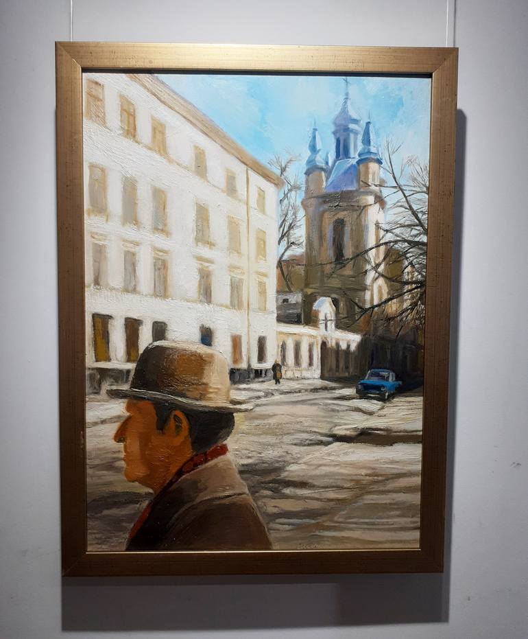Original Figurative Cities Painting by Olena Kamenetska-Ostapchuk