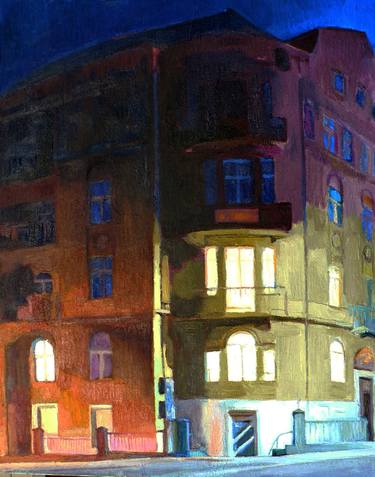 Original Fine Art Cities Paintings by Olena Kamenetska-Ostapchuk