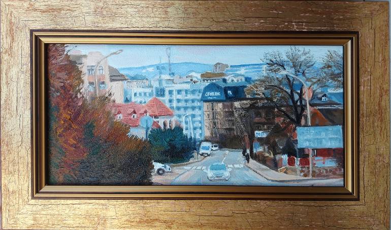Original Impressionism Cities Painting by Olena Kamenetska-Ostapchuk