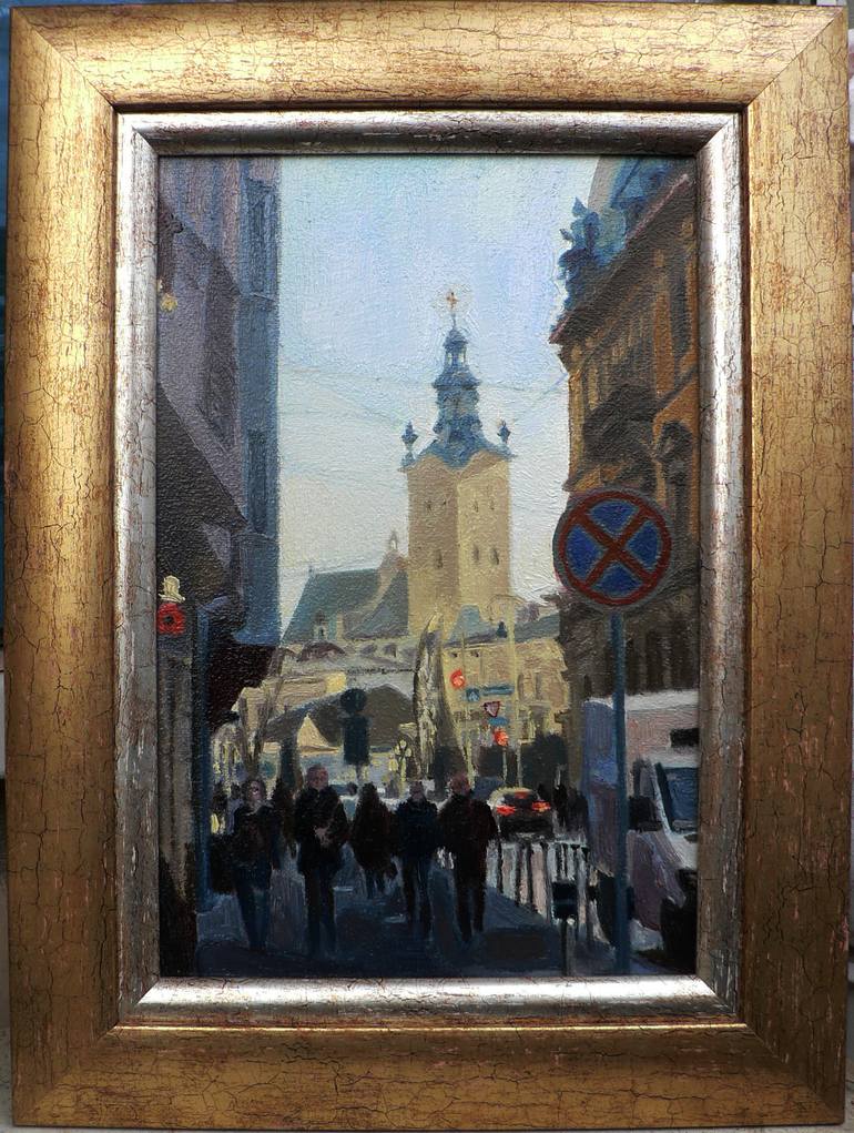 Original Figurative Architecture Painting by Olena Kamenetska-Ostapchuk