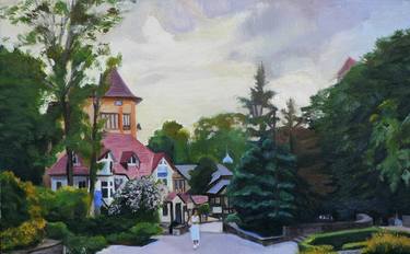Original Figurative Landscape Painting by Olena Kamenetska-Ostapchuk