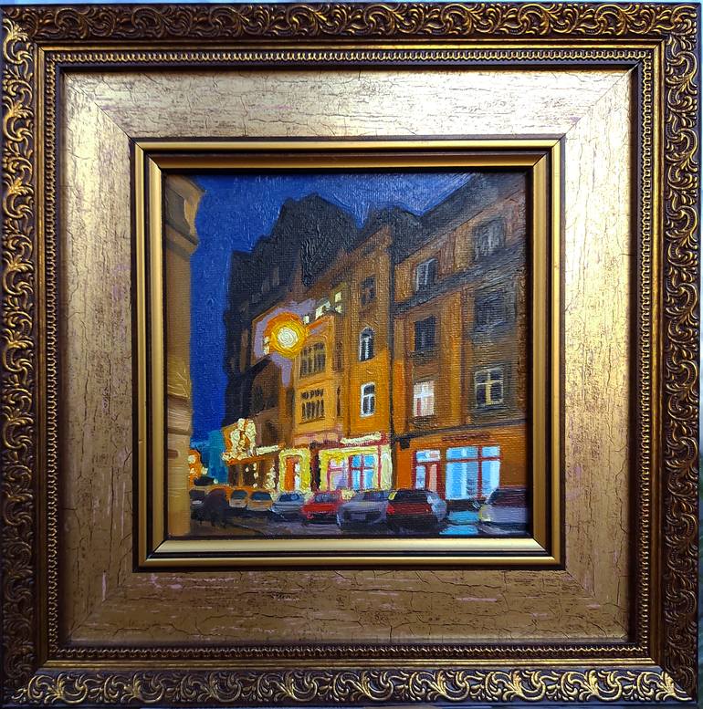 Original Impressionism Cities Painting by Olena Kamenetska-Ostapchuk