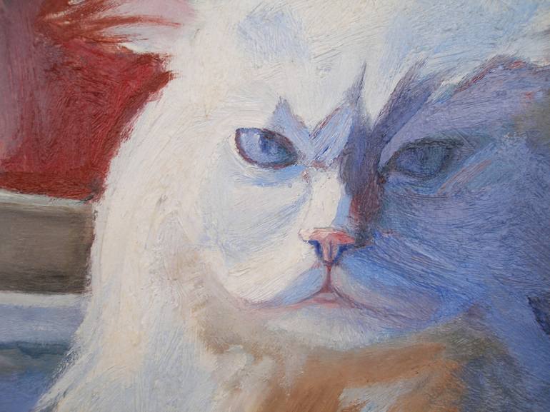 Original Cats Painting by Olena Kamenetska-Ostapchuk